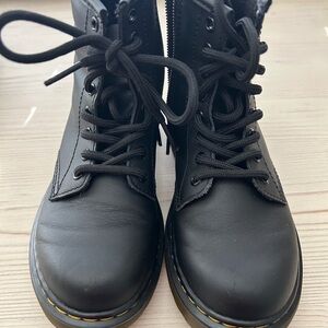 Dr. Martens Black Kids Lace-Up Boots